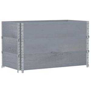 Palettenaufsatzrahmen 3er Set Grau 100x50 cm