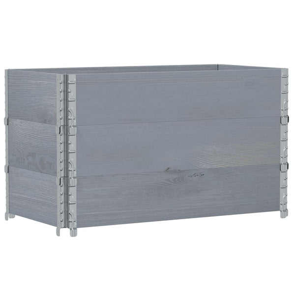 Palettenaufsatzrahmen 3er Set Grau 100x50 cm