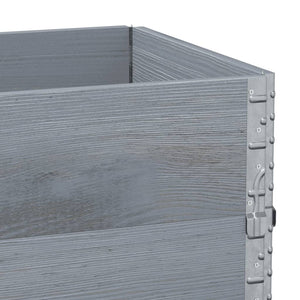 Palettenaufsatzrahmen 3er Set Grau 100x50 cm