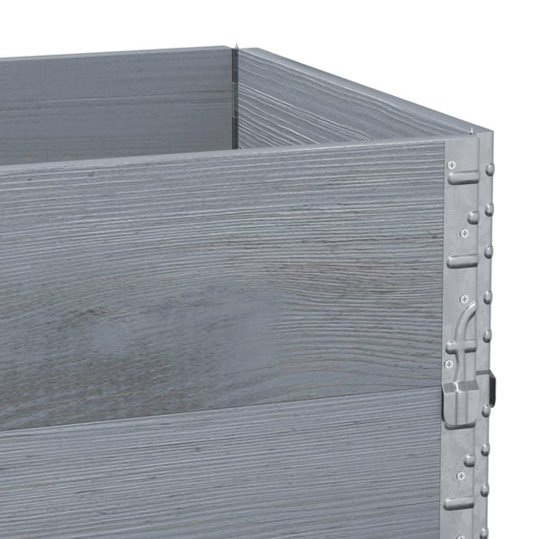 Palettenaufsatzrahmen 3er Set Grau 100x50 cm