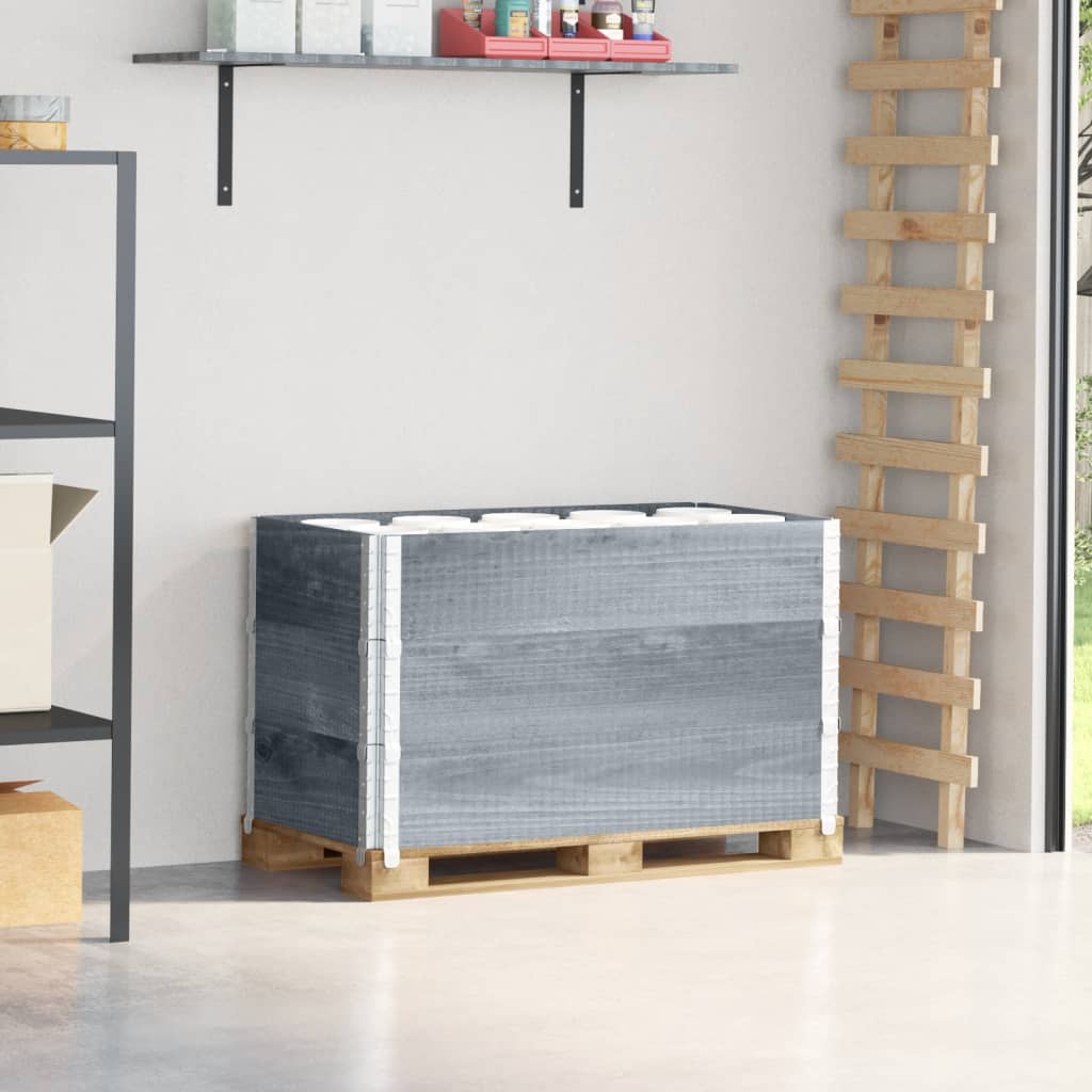 Palettenaufsatzrahmen 3er Set Grau 100x50 cm