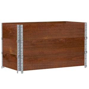 Palettenaufsatzrahmen 3er Set 100x50cm Kiefer Braun