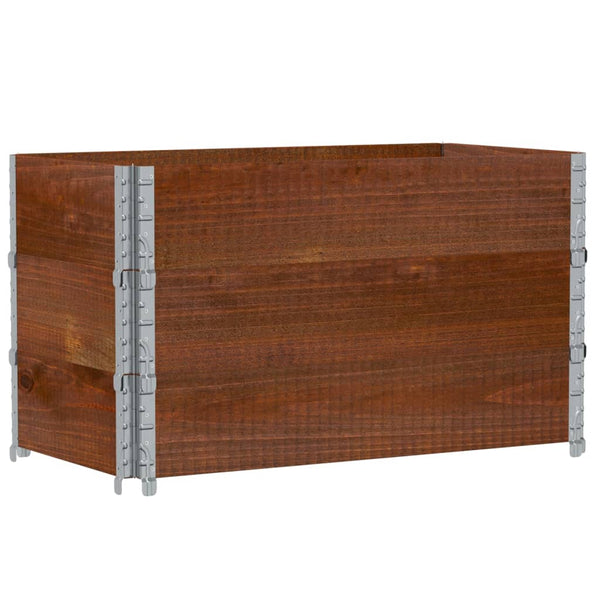 Palettenaufsatzrahmen 3er Set 100x50cm Kiefer Braun
