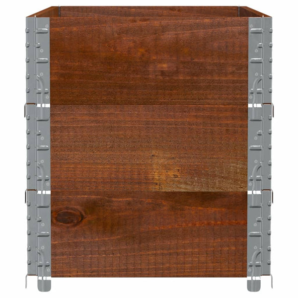 Palettenaufsatzrahmen 3er Set 100x50cm Kiefer Braun