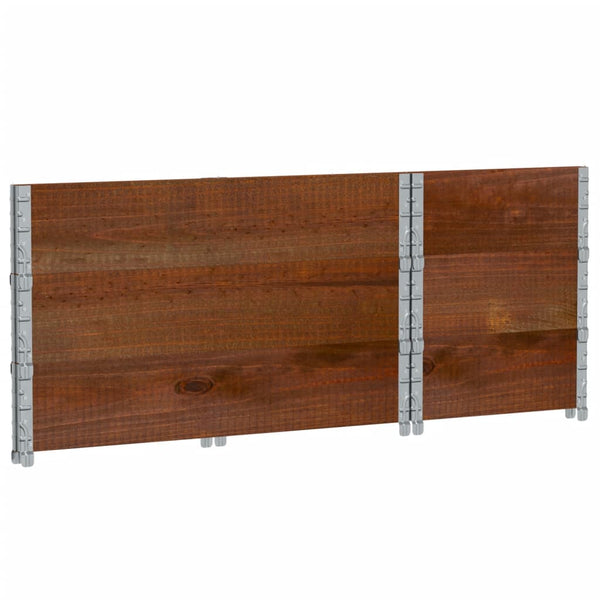 Palettenaufsatzrahmen 3er Set 100x50cm Kiefer Braun