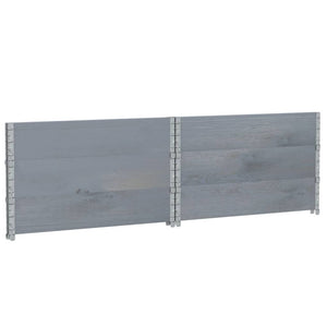 Palettenaufsatzrahmen 100x100cm Grau Kiefer 3er-Set