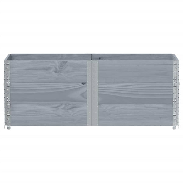 Palettenaufsatzrahmen 3er Set Grau 150x50 cm