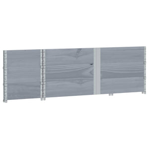 Palettenaufsatzrahmen 3er Set Grau 150x50 cm