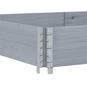 Palettenaufsatzrahmen 3er Set Grau 150x50 cm