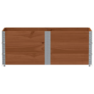 Palettenaufsatzrahmen 3er Set 150x50cm Kiefer Braun