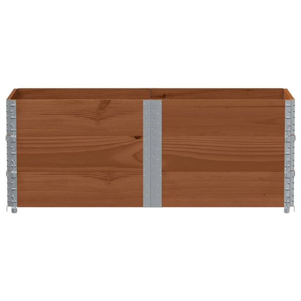 Palettenaufsatzrahmen 3er Set 150x50cm Kiefer Braun