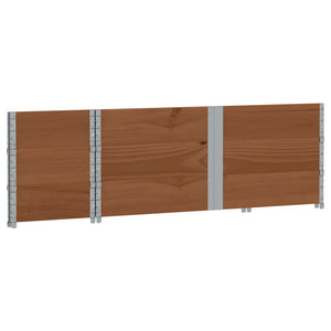 Palettenaufsatzrahmen 3er Set 150x50cm Kiefer Braun