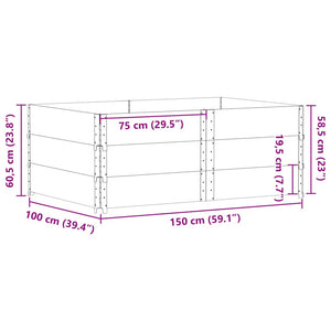 Palettenaufsatzrahmen 150x100cm, 3er Set