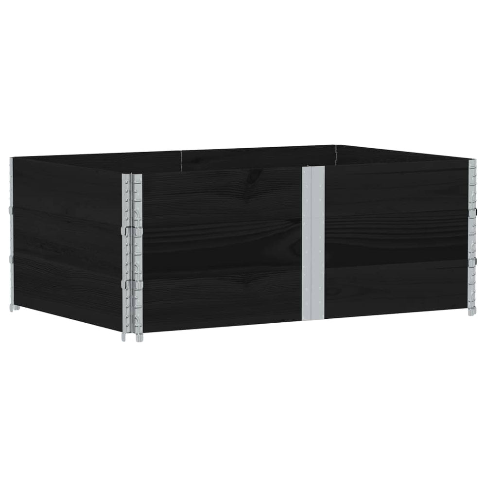 Palettenaufsatzrahmen 3er Set 150x100 Kiefer Schwarz