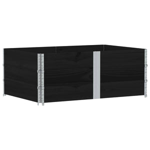 Palettenaufsatzrahmen 3er Set 150x100 Kiefer Schwarz