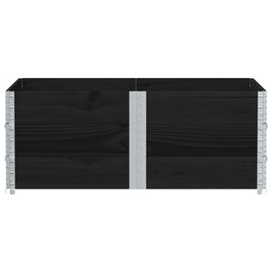 Palettenaufsatzrahmen 3er Set 150x100 Kiefer Schwarz