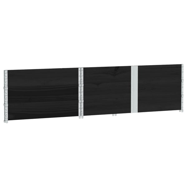 Palettenaufsatzrahmen 3er Set 150x100 Kiefer Schwarz