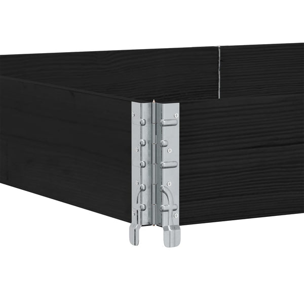 Palettenaufsatzrahmen 3er Set 150x100 Kiefer Schwarz