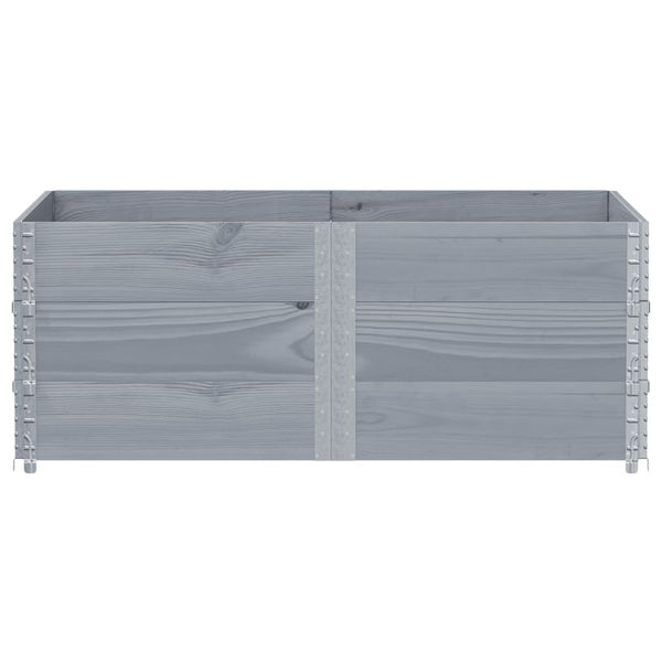 Palettenaufsatzrahmen 3er Set 150x100cm Kiefer Grau