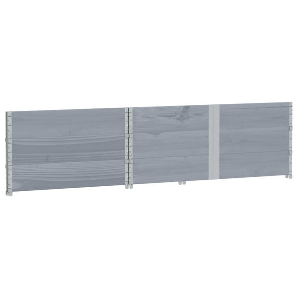 Palettenaufsatzrahmen 3er Set 150x100cm Kiefer Grau