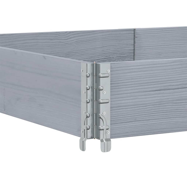 Palettenaufsatzrahmen 3er Set 150x100cm Kiefer Grau