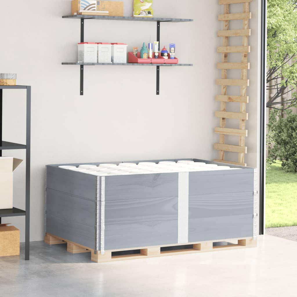 Palettenaufsatzrahmen 3er Set 150x100cm Kiefer Grau