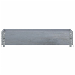 Grauer Pflanzkasten 100x50cm Kiefer Massivholz
