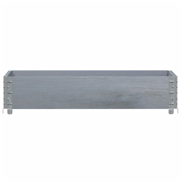 Grauer Pflanzkasten 100x50cm Kiefer Massivholz