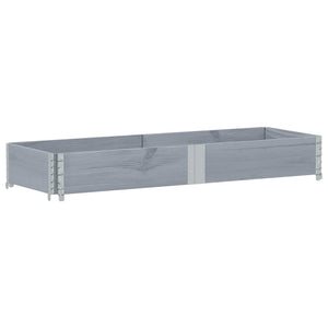 Grauer Pflanzkasten 150x50 cm Kiefer Massivholz