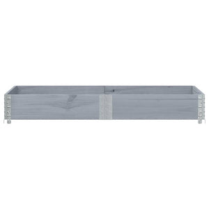 Grauer Pflanzkasten 150x50 cm Kiefer Massivholz