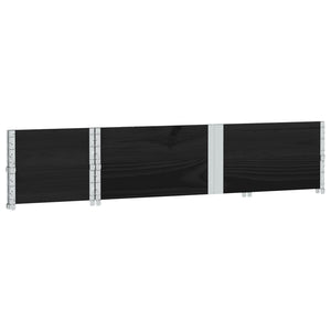 Schwarzer Pflanzkasten 150x50 cm Kiefer Massivholz