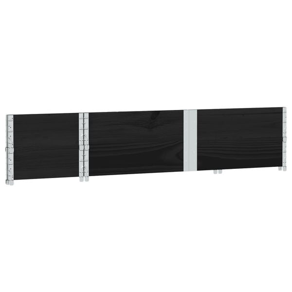 Schwarzer Pflanzkasten 150x50 cm Kiefer Massivholz