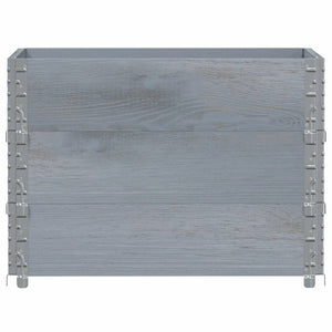 vidaXL Jardinière grise 80x60 cm Bois de pin massif