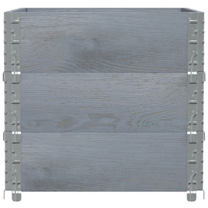 vidaXL Jardinière grise 80x60 cm Bois de pin massif