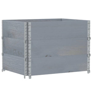 vidaXL Jardinière grise 80x60 cm Bois de pin massif