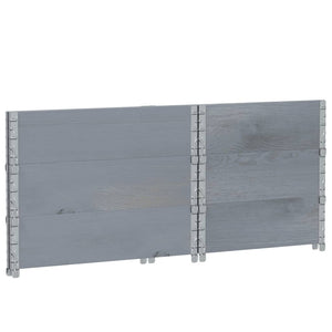vidaXL Jardinière grise 80x60 cm Bois de pin massif