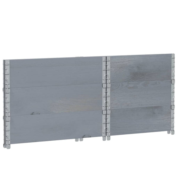 vidaXL Jardinière grise 80x60 cm Bois de pin massif