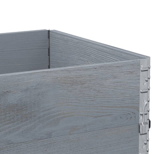 vidaXL Jardinière grise 80x60 cm Bois de pin massif