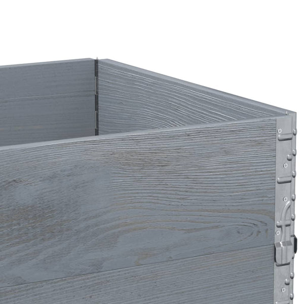 vidaXL Jardinière grise 80x60 cm Bois de pin massif