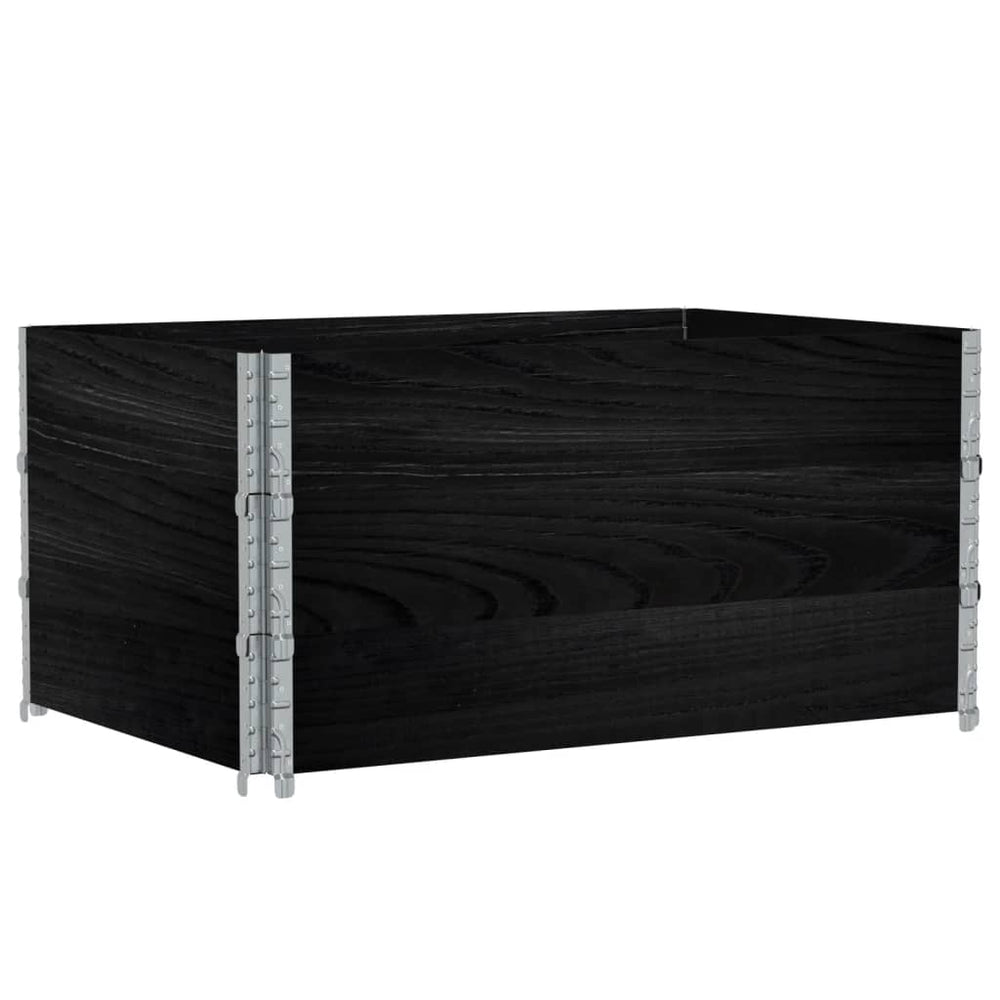Pflanzkasten Schwarz 120x80cm Kiefer Massivholz