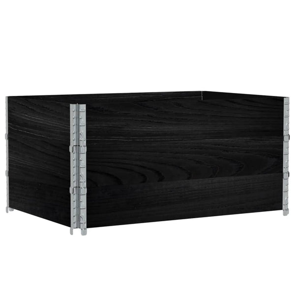 Pflanzkasten Schwarz 120x80cm Kiefer Massivholz