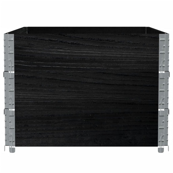 Pflanzkasten Schwarz 120x80cm Kiefer Massivholz