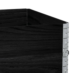 Pflanzkasten Schwarz 120x80cm Kiefer Massivholz