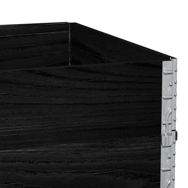 Pflanzkasten Schwarz 120x80cm Kiefer Massivholz