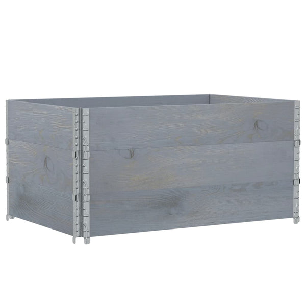 Grauer Pflanzkasten 120x80 cm Kiefernholz