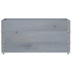 Grauer Pflanzkasten 120x80 cm Kiefernholz