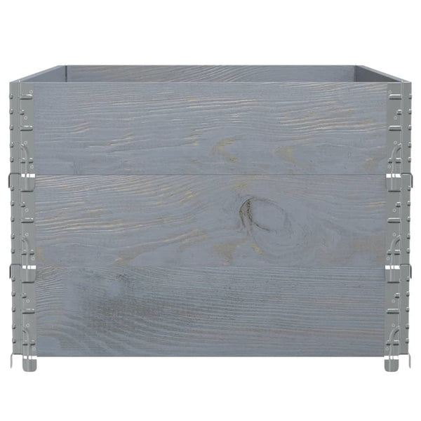 Grauer Pflanzkasten 120x80 cm Kiefernholz