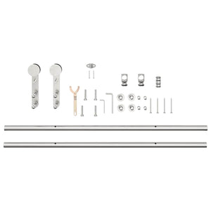 Schiebetürbeschlag-Set Edelstahl 200cm