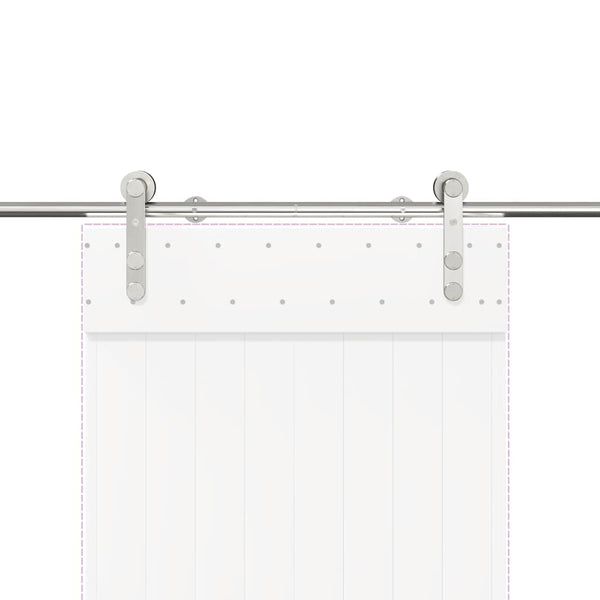 Schiebetürbeschlag-Set Edelstahl 200cm