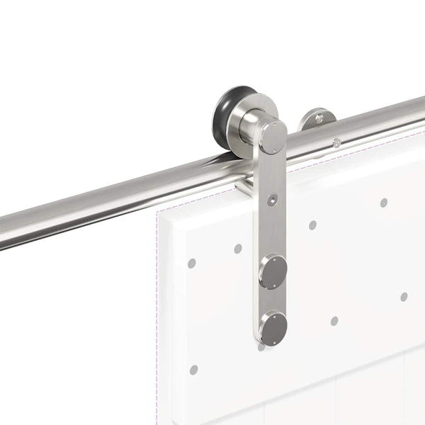 Schiebetürbeschlag-Set Edelstahl 200cm
